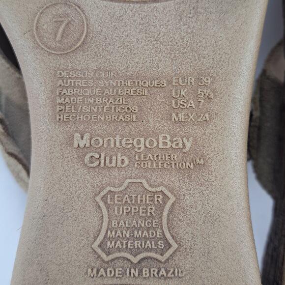 MontegoBay Club Leather Collection Wedges Women's Size 7 - Picture 8 of 10